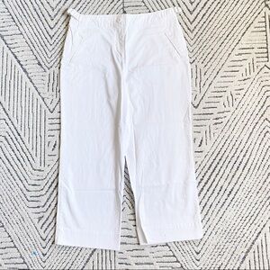 Basic Editions Crop Pants Cotton White Size 10